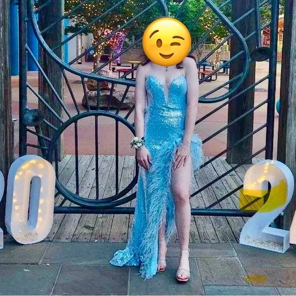 Jovani | Dresses | Jovani Light Blue Prom Dress | Poshmark